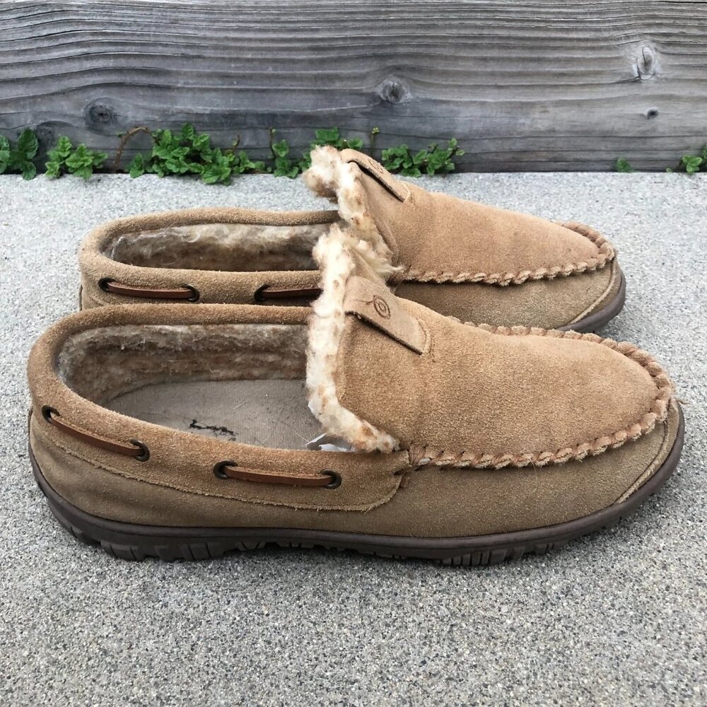 CLARKS Dawson Moccasin Shoes 11 M Men's Leather Suede Slip On Tan​